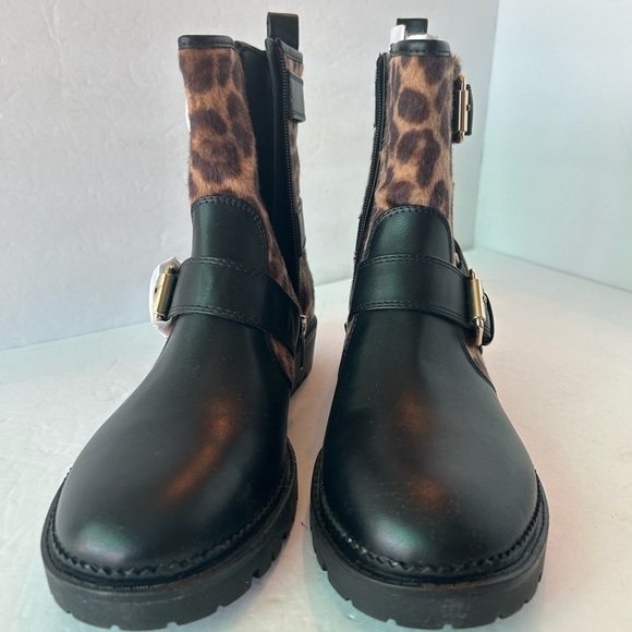 Nine West NWT “Arriablack” Leopard And Black Boots - Picture 9 of 9